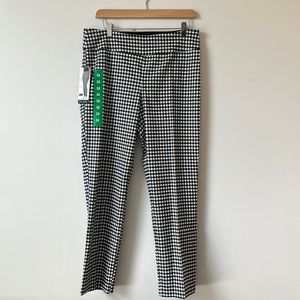 Women's Black and White Checkered Pants